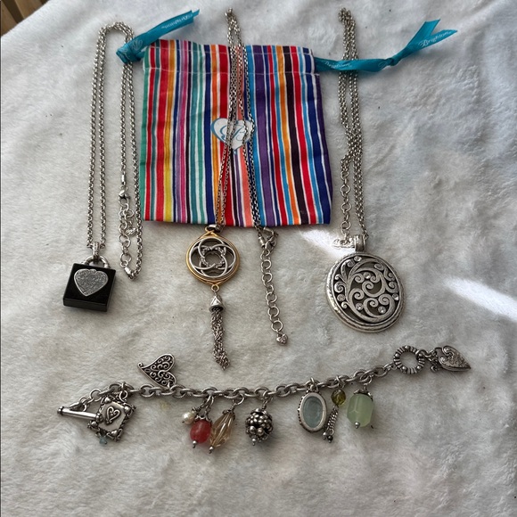 Vintage Brighton 4piece Silver Plated Jewelry Necklaces and Bracelet